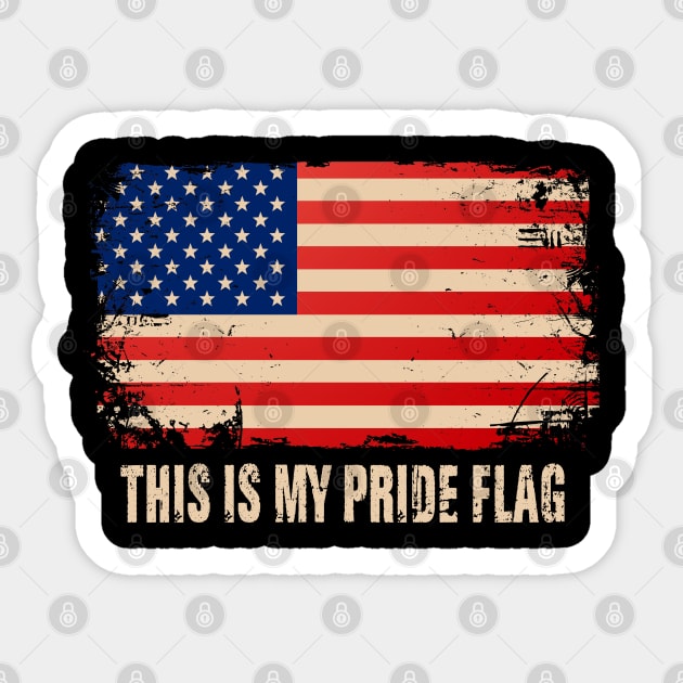 This Is My Pride Flag USA American Love Country 4th of July Sticker by ARMU66